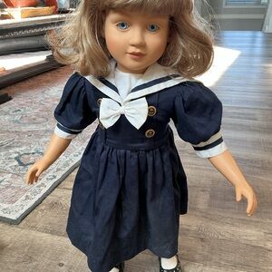 My Twin Doll 1996  Original Outfit Poseable Sailor Dress Tights Blonde Hair